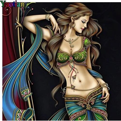 Diy 5D Diamond Painting Cross Stitch Kits Diamond Embroidery Patterns Muslim beautiful woman Pictures of Rhinestones Decoration