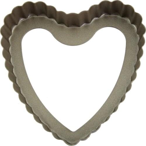 Heart Shape Laced Quiche Pan Nonstick Pie Pan Bakeware With Removable Bottom Easy Release Cake Decor Mould DIY Baking Tools