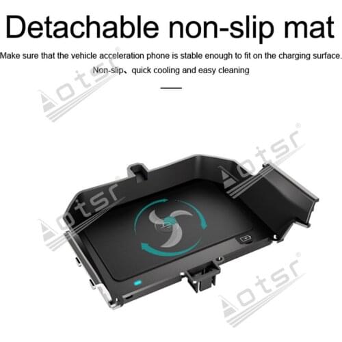 QI car infrared fast wireless charger For BMW 5-series 2018 infrared Fast Wireless Charging Car Phone Holder for iphone/Samsung