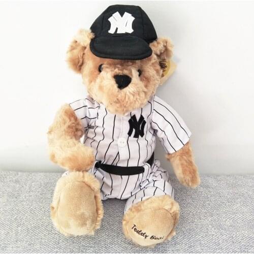 Baseball Teddy Bear tie children plush toy doll Christmas gift baby Stuffed toy Bear animals