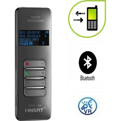 Bluetooth voice recorder can record Mobile Bluetooth recording voice activation recording VOX VOSpassword protection MP3 play