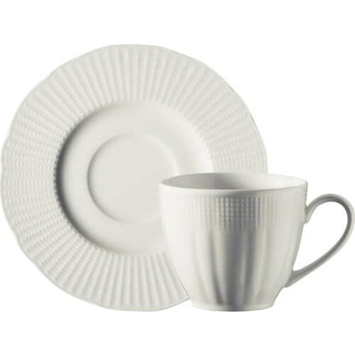 DOLBOVI Kutahya Has Porcelain Bone İlay Simple 12 Piece coffee cup Pad mug кружка coffee cup cup