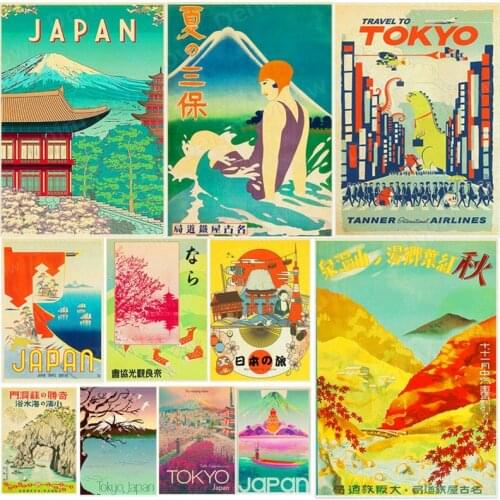 Travel To Tokyo Metal Tin Sign Japanese Sakura Poster Home Bedroom Bar Cafe Club Wall Decor Songdo Tourism Metal Plaque MN159
