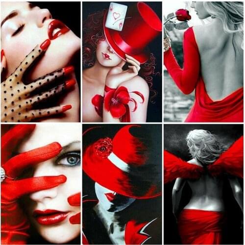 Evershine Diamond Painting Full Square Girl DIY Diamond Embroidery Sale Lady Pictures Of Rhinestones Diamond Mosaic Portrait