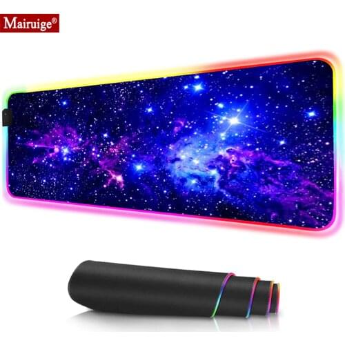 Gaming Mousepad Universe RGB Fog Space Starfield Nebula Large Anime MousePad Computer Mat Best Game Custom Mat Persona