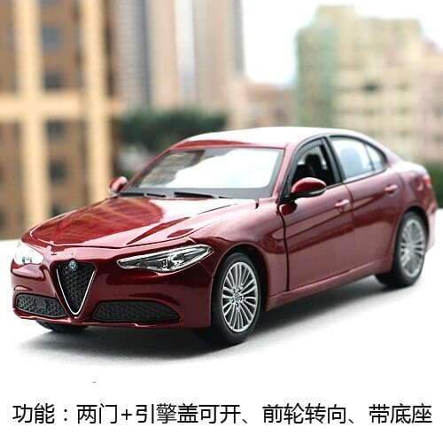 Collectible Alloy gld52 Stactic Scale Car Models Die-cast coche carro Toys for Children 1:24 auto Vehicle Alfa Romeo Giulia