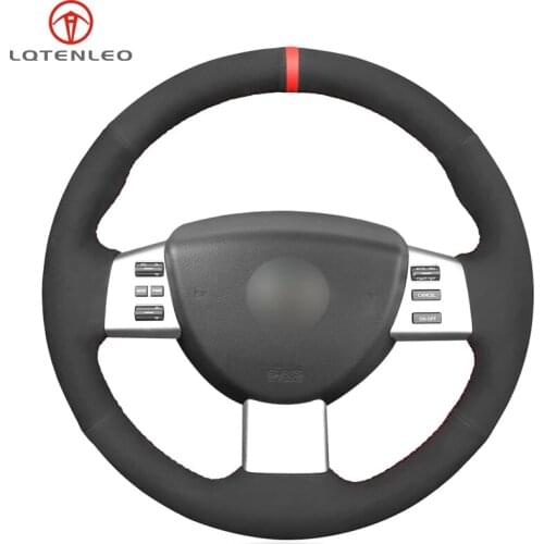 LQTENLEO Black Suede Car Steering Wheel Cover For Nissan Quest 2004-2010 Altima 2005-2009 Murano Maxima 2004-2008