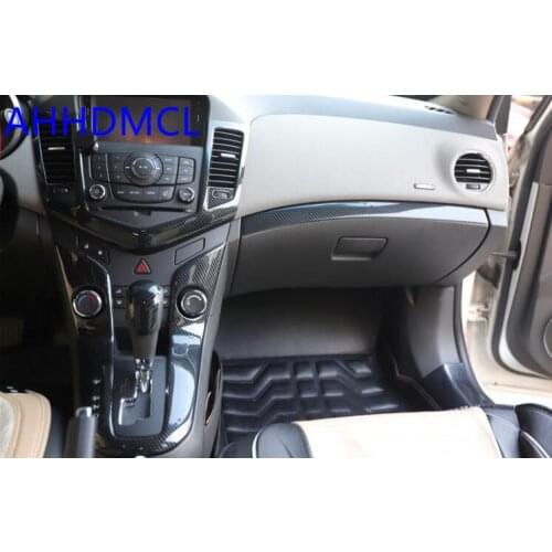 Car Interior Mouldings Modification Sequins Decorative Trim Carbon Fiber Color For Chevrolet Cruze 2009 2010 2011 2012 2013 2014