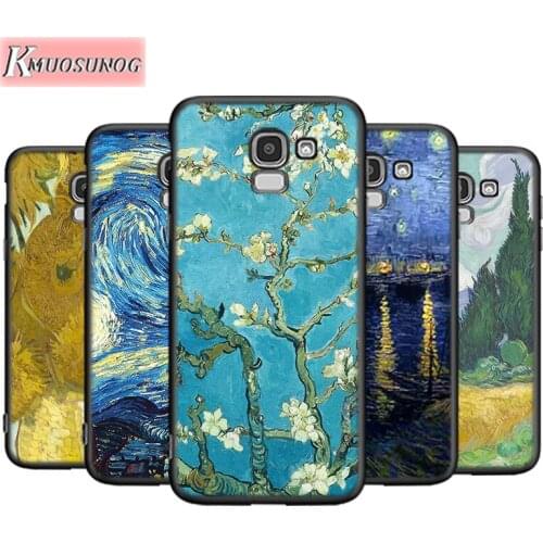 Van Gogh sun Flower For Samsung Galaxy J8 J7 J6 J5 J4 J3 J2 Core Duo Prime Plus Star 2016 2017 2018 Soft Phone Case