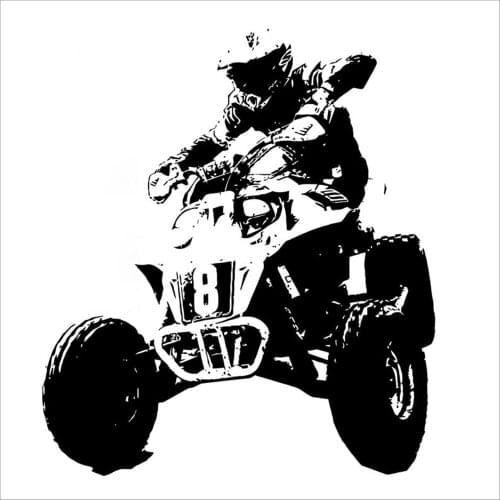 ATV Rider Wall Decal Boys Room Kids Room Decoration Art Mural Wallpaper Extreme Sport Vinyl Wall Stickers Bedroom D958