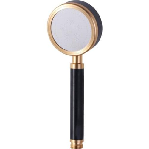 Shower Head With Hose And Holder Set Stainless Steel Shower Hose Tube Gold-plated Pipe Nozzle Space Aluminum Bathroom Accessorie