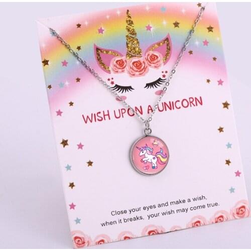 Unicorn Horse Pendants Necklaces Women Girls Jewelry Lovers Party Friendship Birthday Christmas Gift Drop Shipping