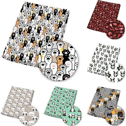 Polyester Cotton Fabric Dinosaurs Animals Printed Cloth Sheet Home Textile DIY Dress Supplies Handmade Mask Bag 45*145cm 1pc