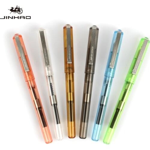 New Arrival Matte Transparent Color Fountain Pen High Quality Stainless Steel Clip 0.5mm Ink Writing Pens School Supplies