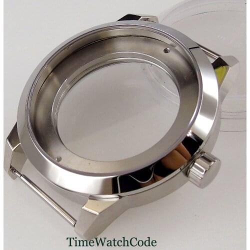 41mm Sapphire Crystal Watch Case Parts Fit For Miyota8215 821A 82Series ETA2836 5 ATM Waterproof Polished Bezel Stainless Steel