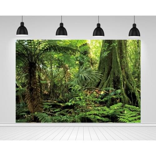 Scopiso Photography Backdrop Tropical Rain Forest with Trees Moss Bush Scenic View Decoration Photo Background Studio Prop