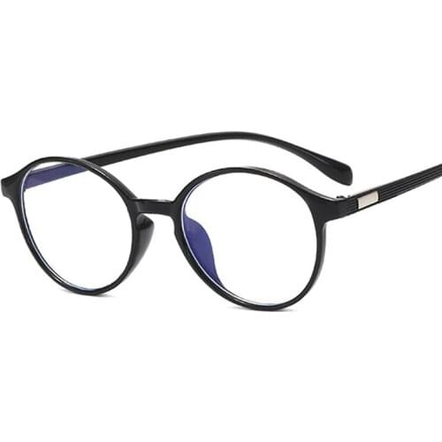 Vintage Glasses Frame Round Myopia Optical Eyeglasses Women Anti Blue Light Eyewear Comfort Transparent Clear Lens Spectacle
