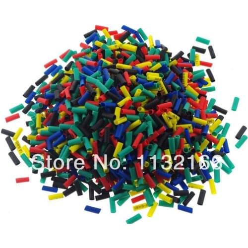 1000pcs Multicolor Mix 3mm Inner Diameter 1cm length Each Insulation Heat Shrink Tubing Wire Cable Wrap