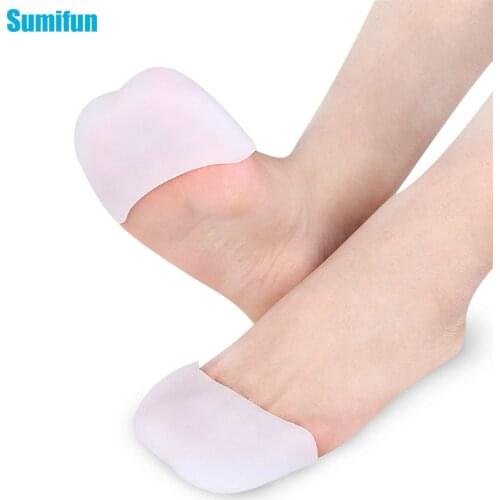 2pcs Silicone Gel Toe Shoe Cover Foot Cover Forefoot Pad Toe Protective Cover Half Size Pad For Ballet Feet Predicura Care Tool