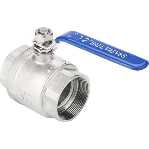304 Ball Valve Stainless Steel Two-piece Full Port Female Thread Ball Valve 2" DN50 1000 WOG water valve valvula solenoide