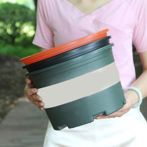 Large Round Short Flower Pot Control Root Rose Pot Planting Seedling Thickening Plastic Flower Pot or Tray SCVD889