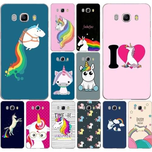 137FG Fat Unicorn On Rainbow Jetpack Soft Silicone Tpu Cover phone Case for Samsung j3 j5 j7 2016 2017 j330 j2 j6 Plus 2018