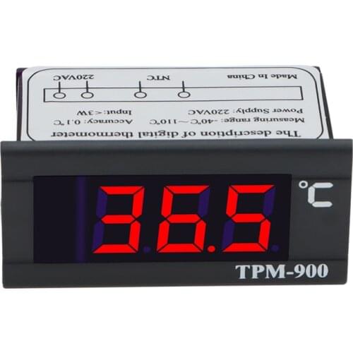 LED Thermostat Temperature Sensor Display Digital Temperature Panel Meter TPM-900