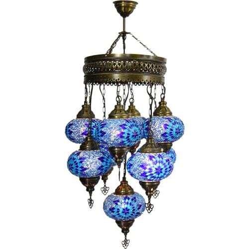 Nostalgia Home Decoration, Chandeliers, Turkish Chandeliers, Unique lampi, Turkish Lighting 7 Globe Amazing pendant Lamp