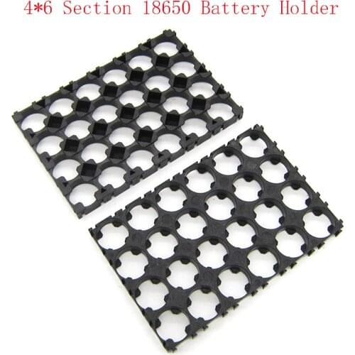 4*6 Cell 18650 Battery Holder Spacer Radiating Holder 18650 Battery Bracket Electric Car Bike Toy