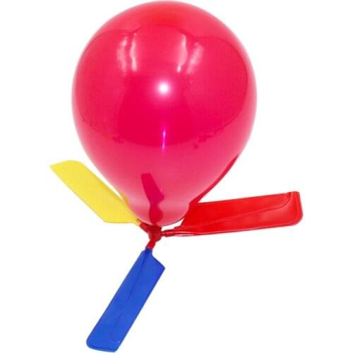 Children Funny Balloon Helicopter Launcher Toy Set Balloon Powered Racers Toys