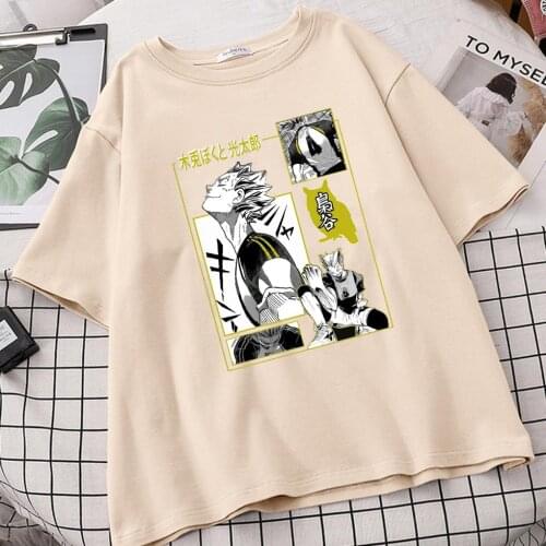 Haikyuu Bokuto Women Summer Ulzzang Harajuku T Shirts Camisetas De Mujer Sleeve Tee Shirt Femme Roupas Femininas Tshirt Tops Ete