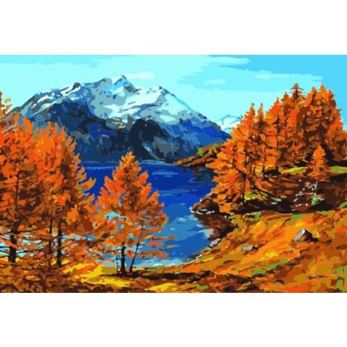 Maple Leaf DIY Painting By Numebrs Calligraphy Painting Modern Home Wall Art Hand Painted For Home Decors