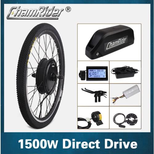 Chamirder 1500W Electirc Bicycle Kit 48V Ebike Conversion kit 52V Bicycle Rear Motor wheel 20AH Polly Battery Electric Bicycle