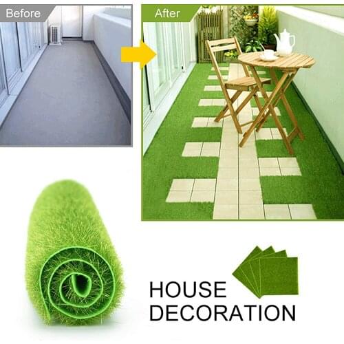 Artificial Grass Mat Mini Fairy Garden Micro Landscape Ornament Home Decor High Density Fake Moss Decorative Lawn Turf