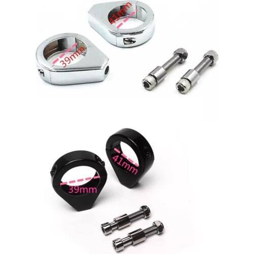 39mm 41mm Motorcycle Turn Signal Light Bracket Holder Mount Chrome Indicator for Harley Davidsion for Relocation Fork Clamps