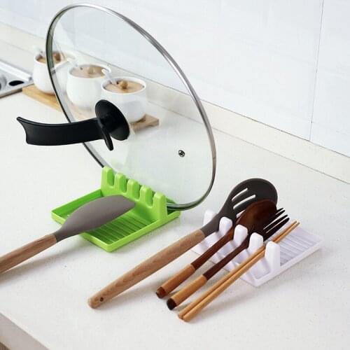 Kitchen Spoon Holder Cooking Tools Pot Lid and Chopsticks Storage Rack Heat Resistant Mat Spatula Storage Box Kitchen Utensils