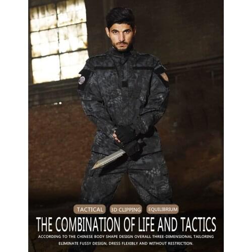 Men Military Uniform Airsoft Camouflage Tactical Suit Camping Army Special Forces Combat Jcckets Pants Militar Soldier Clothes