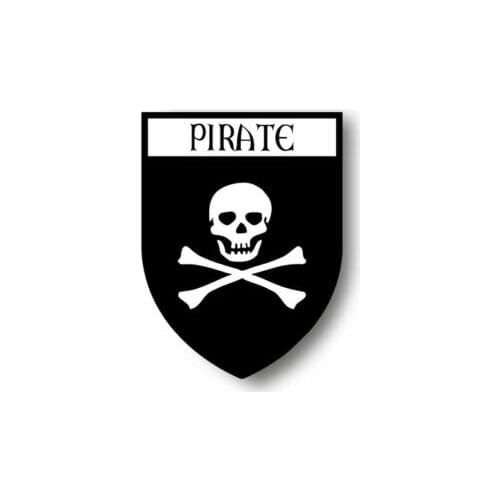 Stickers Decal Souvenir Vinyl Car Shield City Flag World Crest Pirate Skull PVC Sticker Decal for Motos Car Laptop Luggage