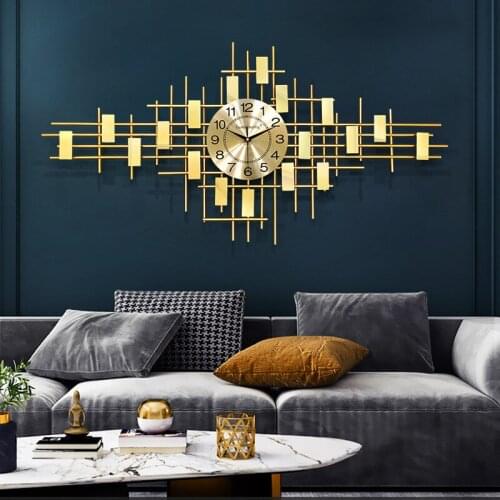 Clock living room wall clock wall decoration wall clock light luxury home new Chinese wall clock mute big wall clock
