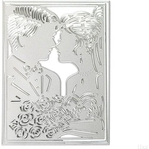 New Couple Rose Metal Cutting Dies Stencil DIY Scrapbooking Album Stamp Paper Card