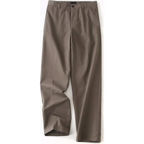 Autumn men fashion loose straight style twill fabric basic design casual cotton pants