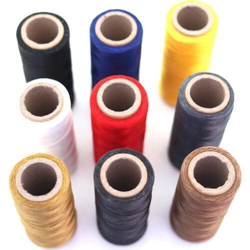 0.8mm Flat type 100 meters heavily Waxed Polyester Braided Sewing Thread leather shoes Traditional hand stitching repair cords