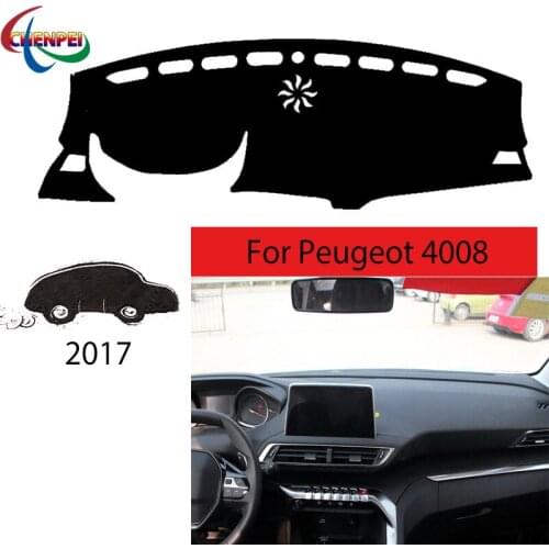Car Anti-Slip Mat Dashboard Cover Pad Sunshade Avoid Light Pad Anti-UV Carpets Mat For Peugeot 4008 2017 Interior Accessories