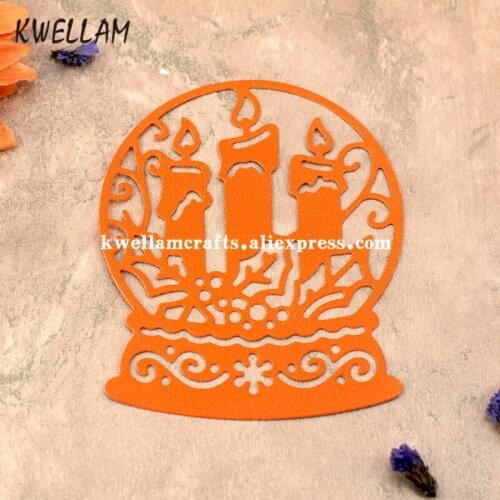 Merry Christmas Candle Metal Die cutting Dies For DIY Scrapbooking Photo Album Decorative Embossing Folder Stencil KW7102434
