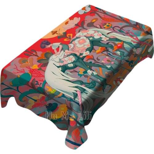 Fall Into A Mysterious Nightmare Of Weird Ornate Painting Dream Tablecloth Decorated Dining Room Bedroom Party Picnic