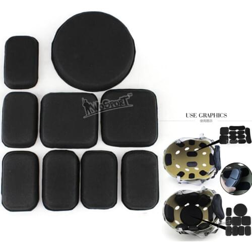 Tactical Helmet Replacement Pads Suspension Pads Universal Soft Cushion Protective Pad Kits for Fast/Mich/ACH Military Helmet