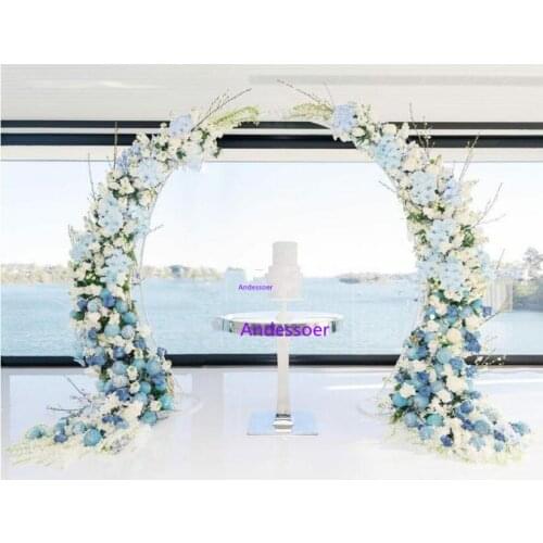 Wedding iron Ivory arch flower suit arch outdoor welcome area stage background store party performance props