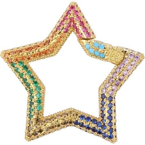 Juya Handmade Decorative Fasteners Screw Star Heart Carabiner Clasps For Women Men Pendant Jewelry Making