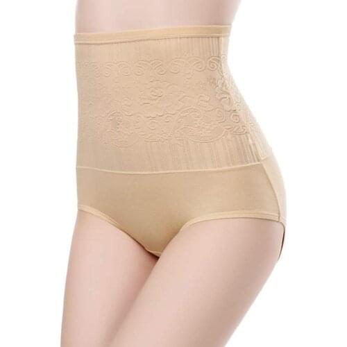 Women Panties Slimming Body Shapewear Briefs Sexy Lace Hollow High Waist Seamless Breathable Hip Lift Women Underwear Briefs