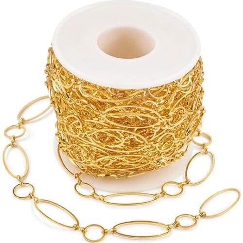 10m/roll Brass Handmade Chains 10x10mm Golden/Silver Color Bracelet Chains for DIY Jewelry Making DIY Accessories